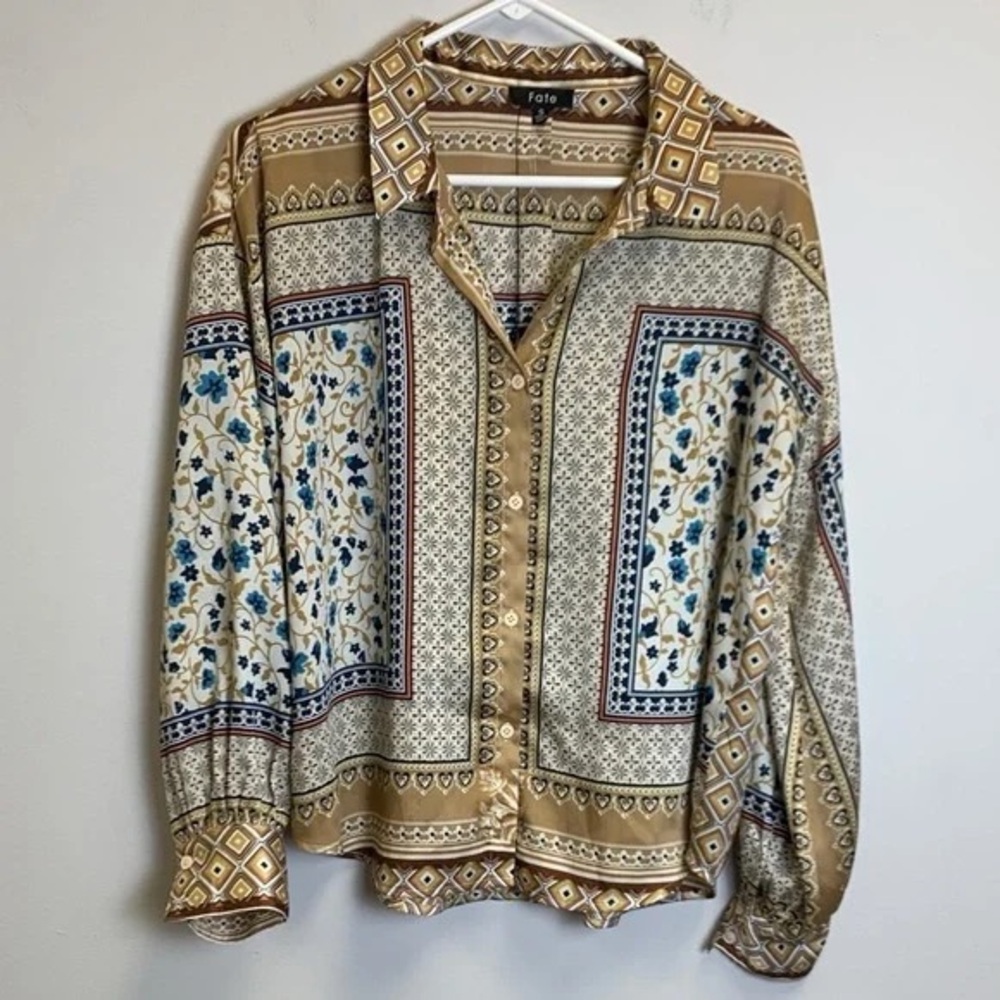 Fate Multicolor Patterned Blouse - Picture 2 of 3